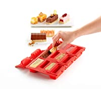 Lékué Molde para elaborar Mini Pasteles de Mousse- Silicona- Rojo